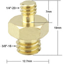 CAMVATE Double Male Thread Adapter with Hex Nut (1/4"-20 to 3/8"-16)