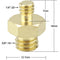 CAMVATE Double Male Thread Adapter with Hex Nut (1/4"-20 to 3/8"-16)