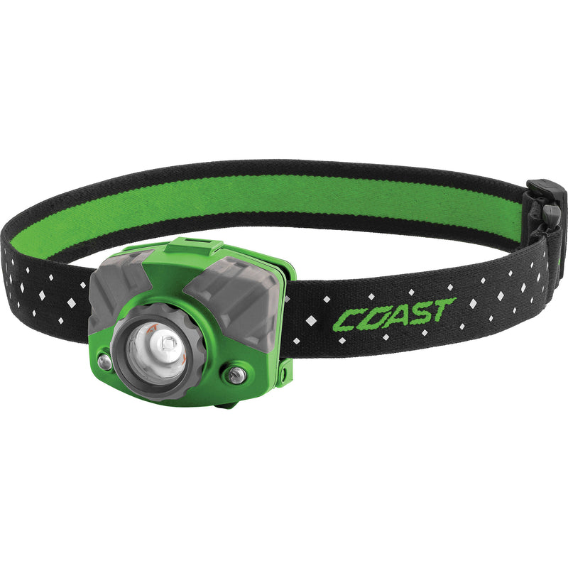 COAST FL75R Dual-Color Pure Beam Focusing Rechargeable LED Headlamp (Green/Gray)