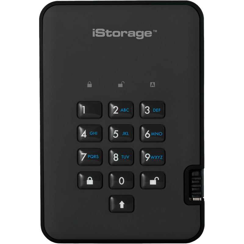 Istorage 1TB diskAshur2 USB 3.1 Encrypted Portable HDD (Phantom Black)