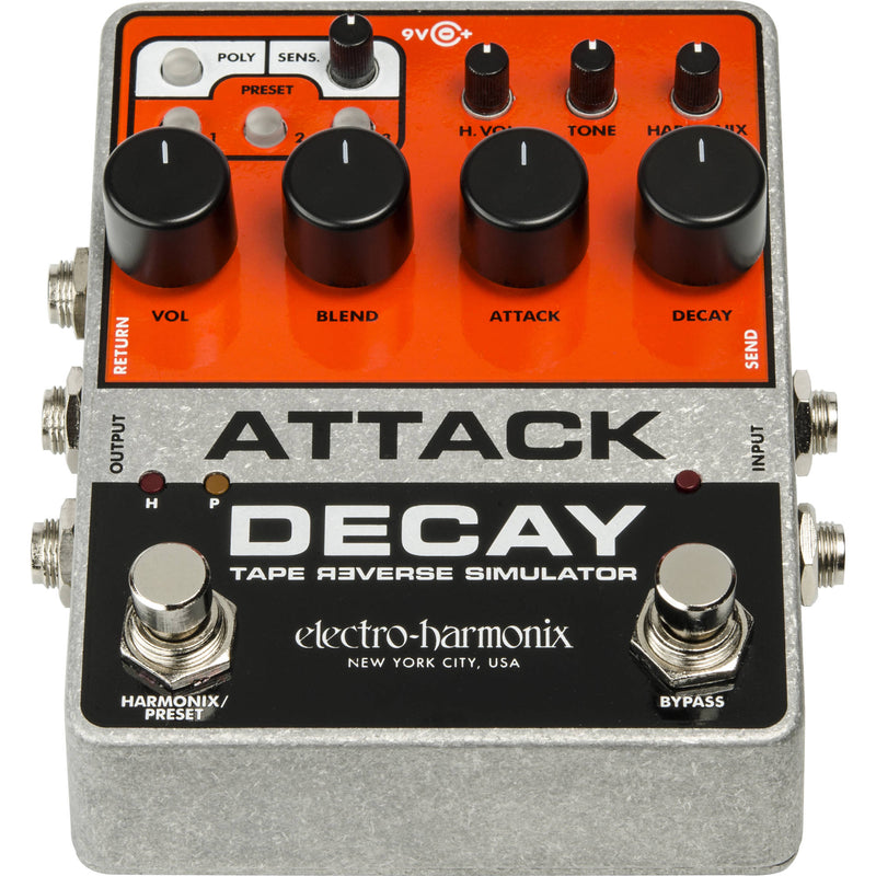 Electro-Harmonix Attack Decay Tape Reverse Simulator Pedal for Electric Guitar