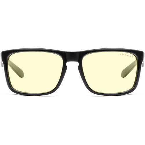 GUNNAR Intercept Gaming Glasses (Onyx Frame, GUNNAR-Focus Lenses, Amber Lens Tint)