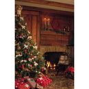 Savage Printed Vinyl Backdrop (Cozy Holiday Fireplace, 5 x 7')