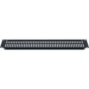 Lowell Manufacturing Slotted Rack Panel (1 RU, Brushed Black Anodized Aluminum)