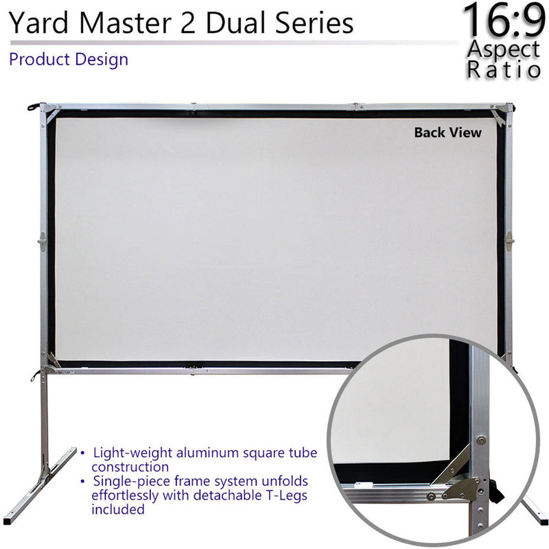 Elite Screens Yard Master 2 Dual Folding Front/Rear Projection Screen (73.5 x 130.7")