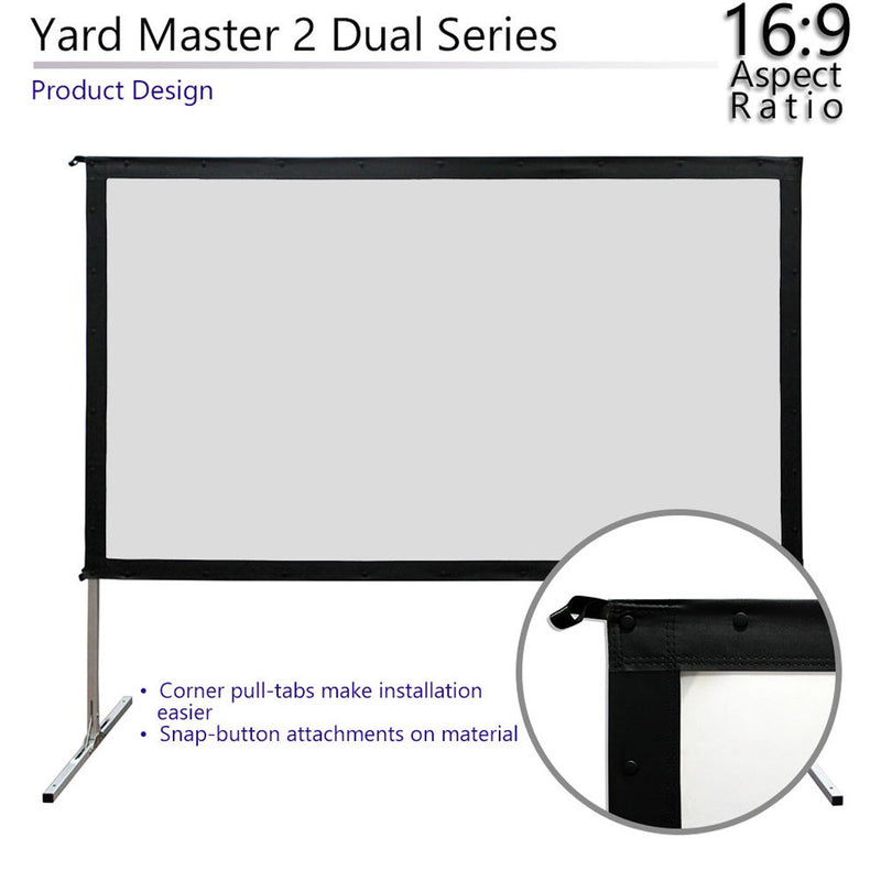 Elite Screens Yard Master 2 Dual Folding Front/Rear Projection Screen (73.5 x 130.7")