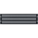 Lowell Manufacturing Steel Panel with Ventilation Slots (3 RU, Black)