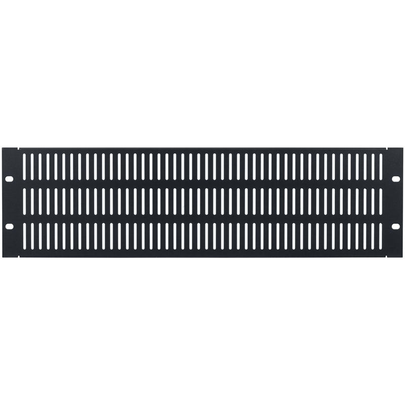 Lowell Manufacturing Steel Panel with Ventilation Slots (3 RU, Black)