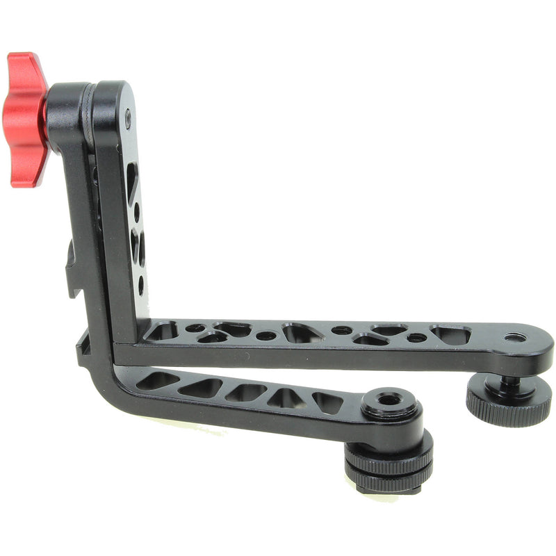 GyroVu Dual 180&deg;-Tilt&nbsp;L-Shape Monitor Bracket with Shoe Adapter & Seven 1/4"-20 Mounts