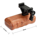 CAMVATE Wooden Handgrip with Arca-Style Clamp (Left-Handed)