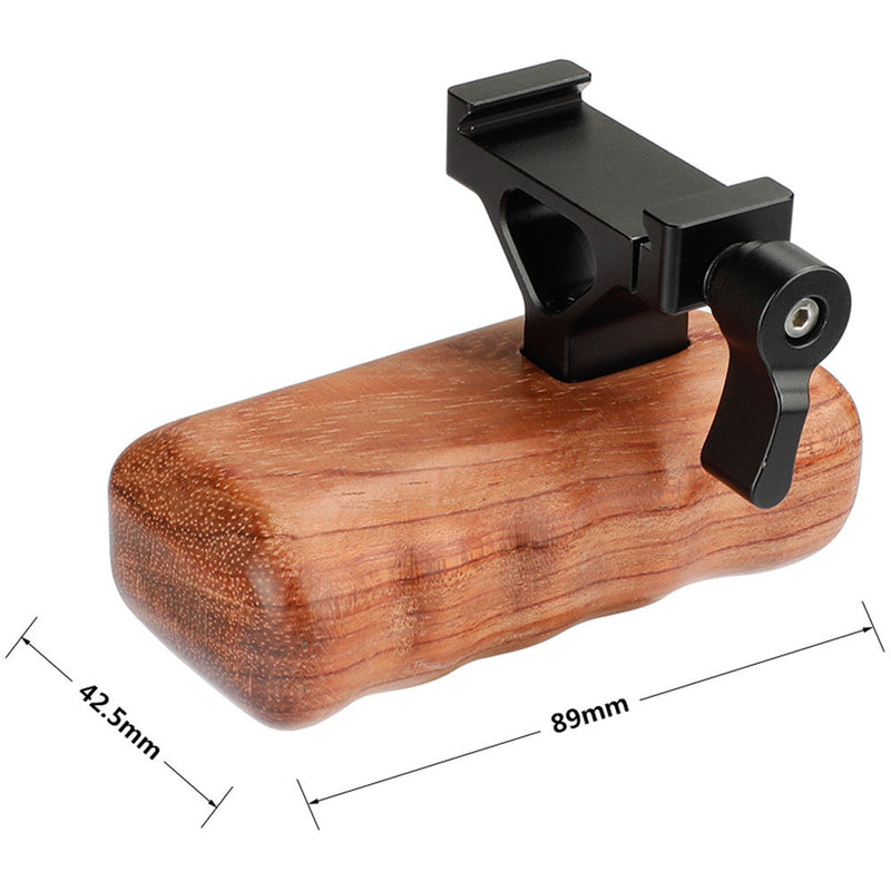 CAMVATE Wooden Handgrip with Arca-Style Clamp (Left-Handed)