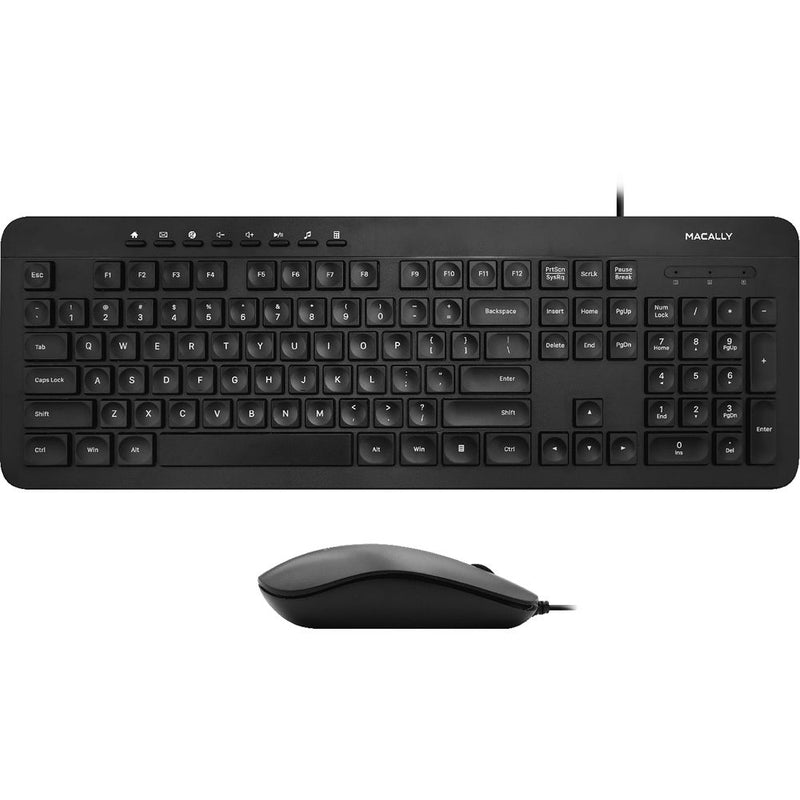 Macally Deluxe Full Size USB Keyboard and Optical Mouse Combo