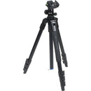 Slik Pro AL-324BH4 Tripod with SBH-400 Triple Action Ball Head (Matte Black)