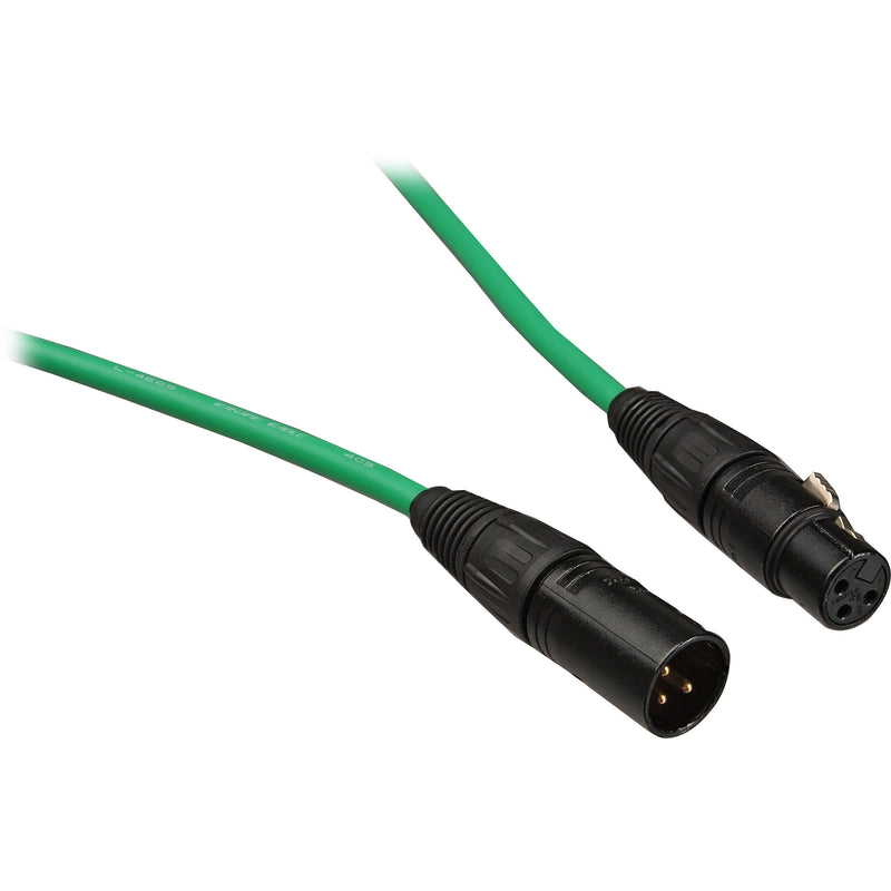 Canare L-4E6S Star Quad XLRM to XLRF Microphone Cable (10', Green)