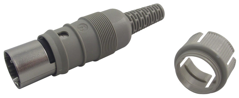 HIRSCHMANN MAS 5100 S 45 DIN Audio / Video Connector, 45&deg;, 5 Contacts, Plug, Cable Mount, Solder, Tin Plated Contacts