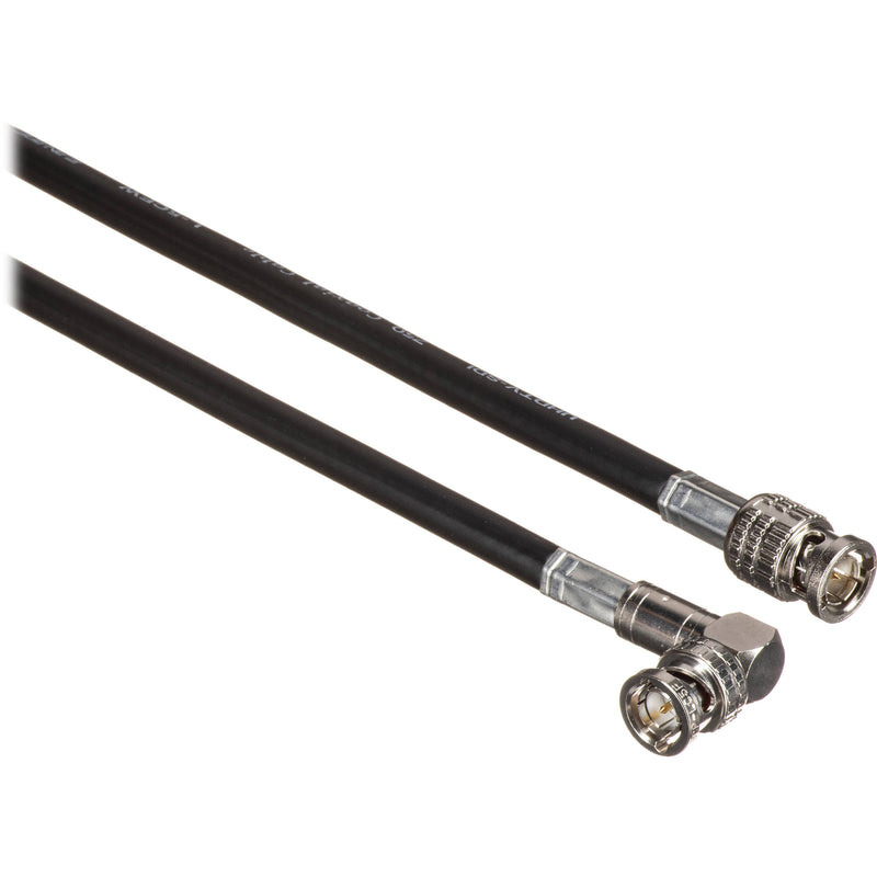 Canare Male to Right Angle Male HD-SDI Video Cable (Black, 100')