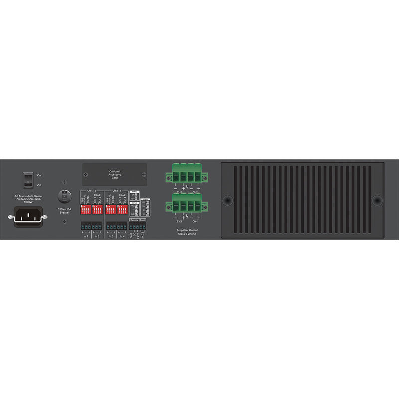 Atlas Sound HPA1204 Four-Channel 1200W Commercial Amplifier (Black)