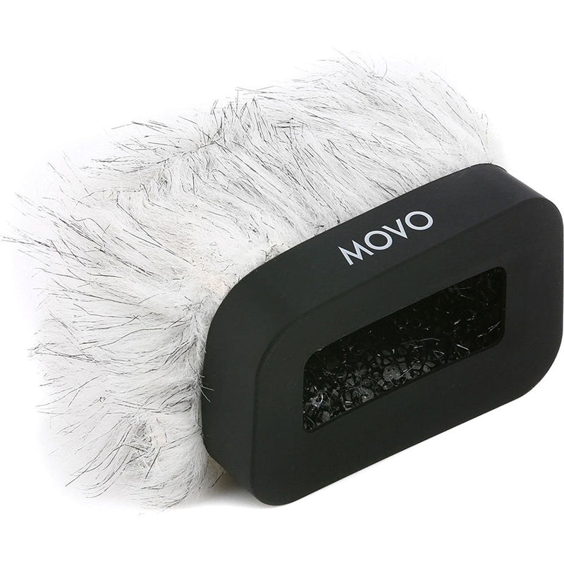 Movo Photo WS-R10 Furry Rigid Windscreen for Zoom iQ6, Tascam DR-07mkII, Sony PCM-M10 & Rode iXY