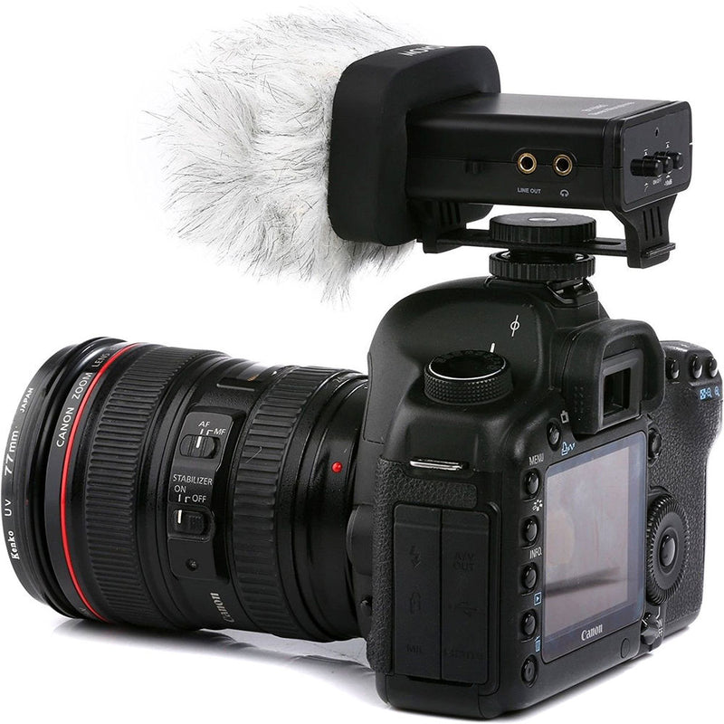 Movo Photo WS-R10 Furry Rigid Windscreen for Zoom iQ6, Tascam DR-07mkII, Sony PCM-M10 & Rode iXY