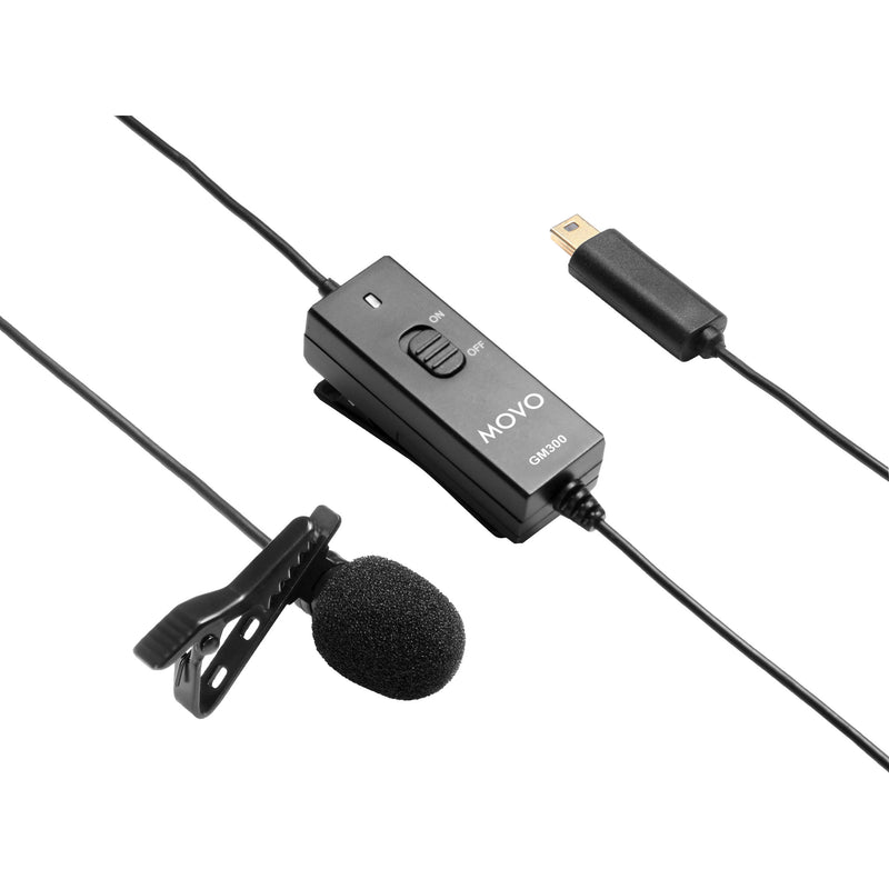 Movo Photo GM300 Omnidirectional Lavalier Microphone for GoPro HERO3, HERO3+, and HERO4