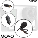 Movo Photo GM300 Omnidirectional Lavalier Microphone for GoPro HERO3, HERO3+, and HERO4