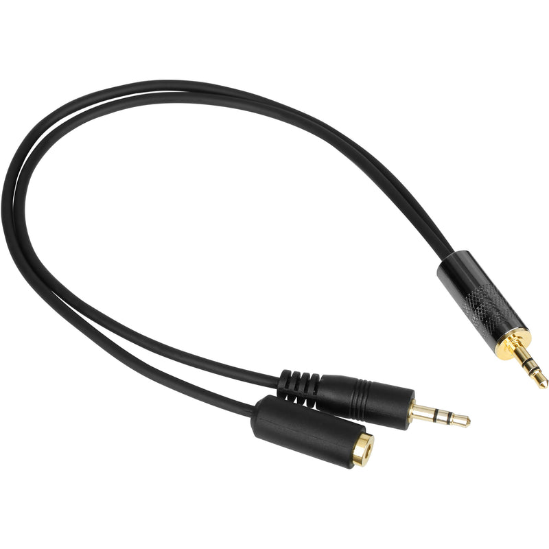 Movo Photo Microphone Attenuator Cable 3.5mm Male Line-In for DSLR Camera/Camcorder