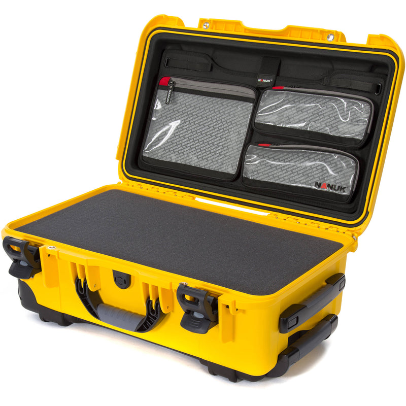 Nanuk 935 Wheeled Hard Case with Foam Insert & Lid Organizer (Yellow, 28.5L)