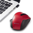 Verbatim Silent Wireless Blue LED Mouse (Red)