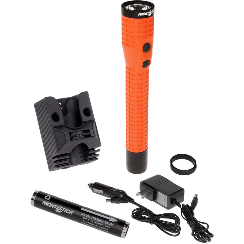 Nightstick NSR-9920XL Polymer Rechargeable LED Dual-Light Flashlight with AC & DC Adapters and Charging Dock