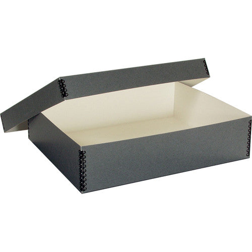 Archival Methods Deep 1.25" Flat Storage Box with Full Top (Gray, 24.25 x 32.5")