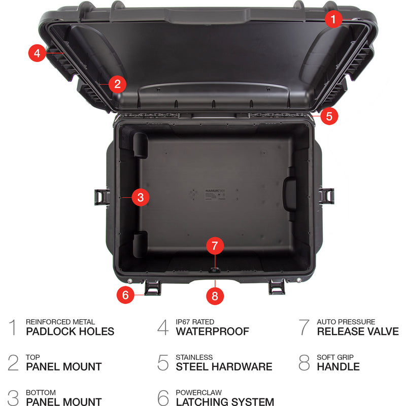 Nanuk 955 Wheeled Hard Case (Black, 62.5L)