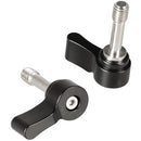 CAMVATE M6 Locking Lever Wingnut Assembly Knobs (Black, Pair)