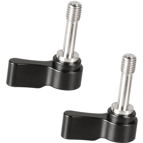 CAMVATE M6 Locking Lever Wingnut Assembly Knobs (Black, Pair)