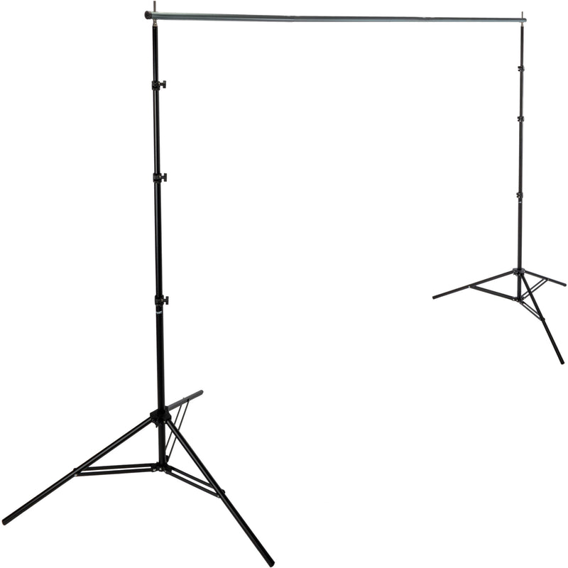 Impact Background Kit with 10 x 12' Solid Dark Gray Muslin Backdrop