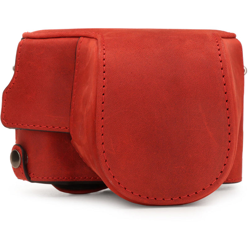 MegaGear Leica D-Lux 7 Ever Ready Genuine Leather Camera Full Case (Red)