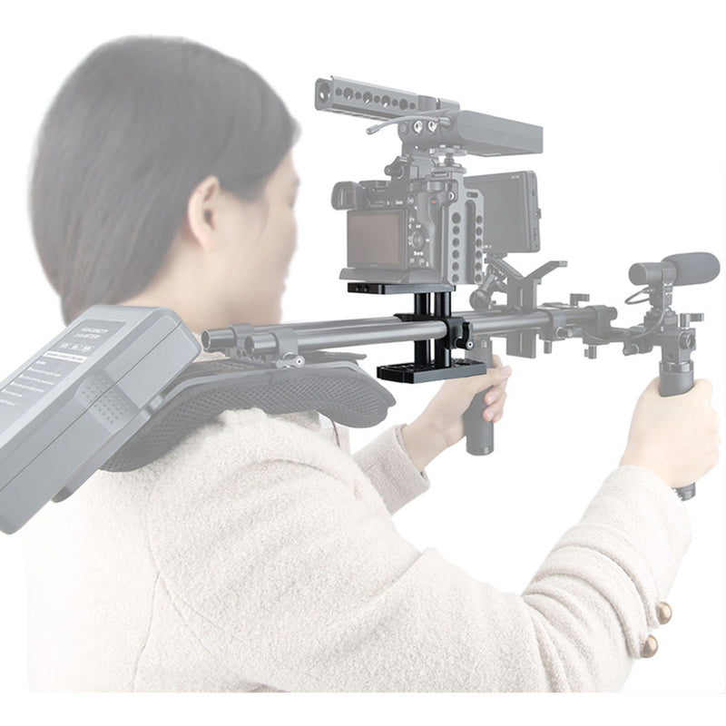 Niceyrig Camera Baseplate Riser Kit with 15mm Rod Clamp