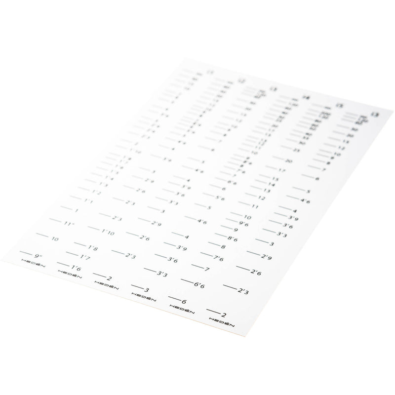 HEDEN Scale Ring Sticker Set for YMER-3 Wireless FIZ Controller (Feet)