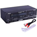 Pyle Pro PT649D Rackmountable Dual Cassette Player