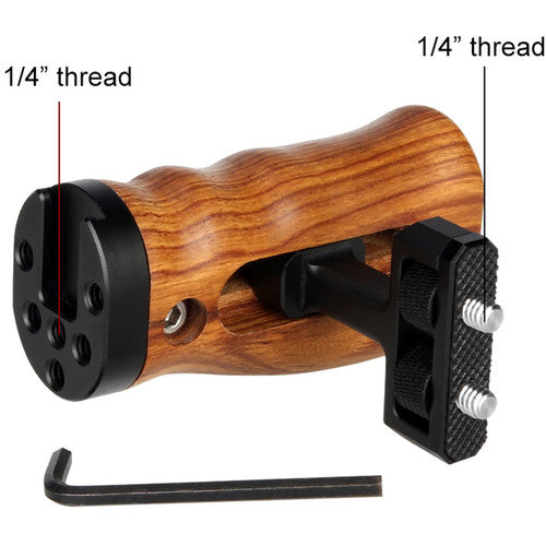 Niceyrig Wooden Hand Grip with 1/4"-20 Mounting (Left Side)