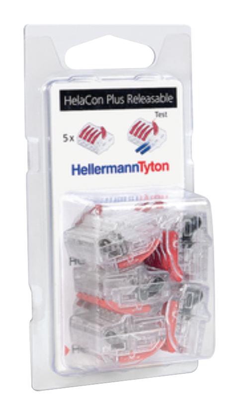 Hellermanntyton HCRN-5-BLISTER HCRN-5-BLISTER Pluggable Terminal Block 5 Ways 28AWG to 14AWG 4 mm&Acirc;&sup2; Push In Lock 32 A