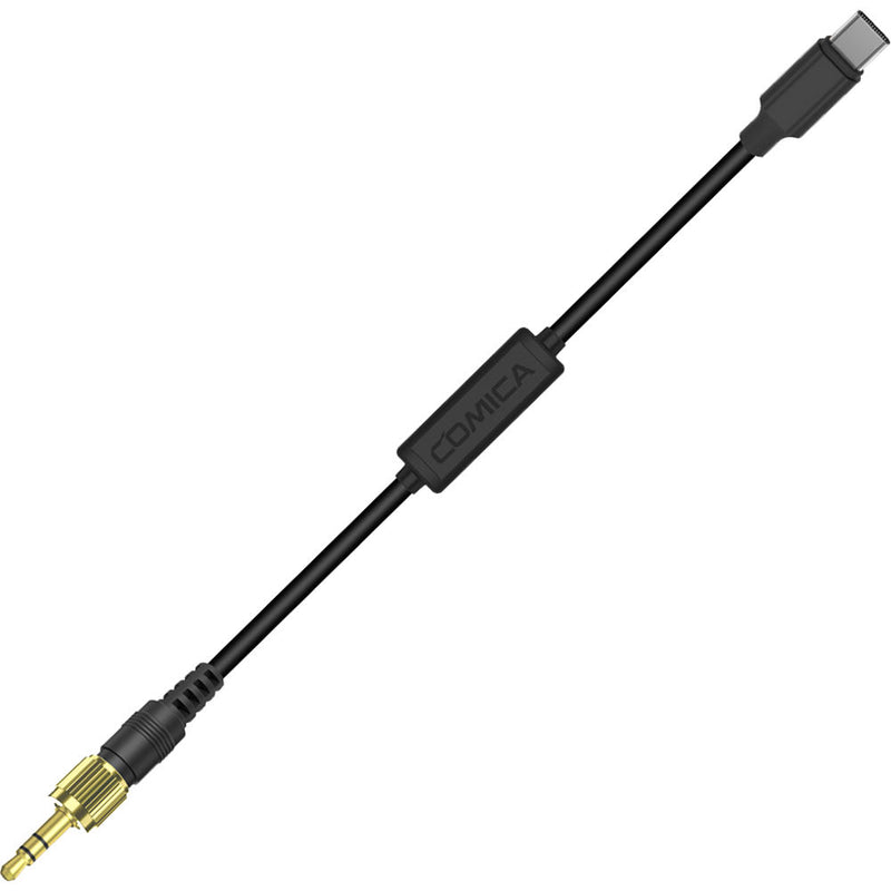 Comica Audio Locking 3.5mm TRS Male to USB Type-C Adapter Cable for Wireless Receiver to Android (18")