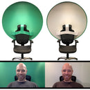 Gig Gear Cam-A-Lot Video Conferencing Background Privacy Screen (Green/White)