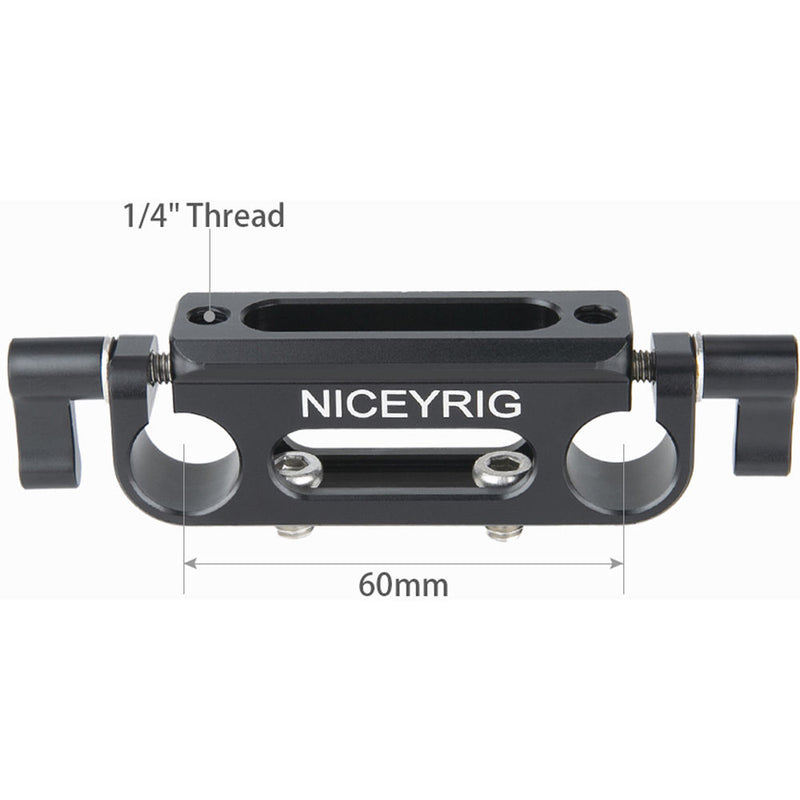 Niceyrig 15mm Dual-Rod Clamp with NATO Rail