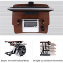 FlexiSpot 28.4" Alcove Sit-Stand Desk Riser with Keyboard Tray (Mahogany)