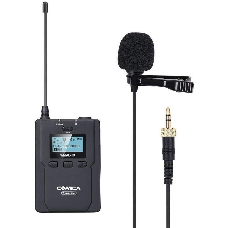 Comica Audio CVM-WM200TX Wireless Bodypack Transmitter with Omni Lavalier Microphone (520 to 578 MHz)