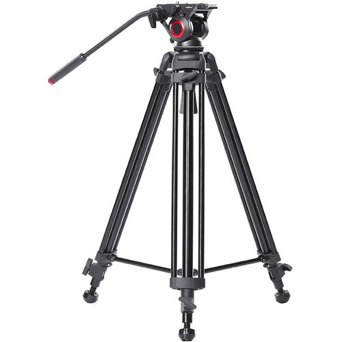 CAME-TV TP-606A Aluminum Video Tripod with Fluid Head&nbsp;and Mid-Level Spreader