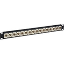 TecNec 4K 12G-SDI Feed-Thru Recessed BNC Patch Panel - 16 Point X 1RU