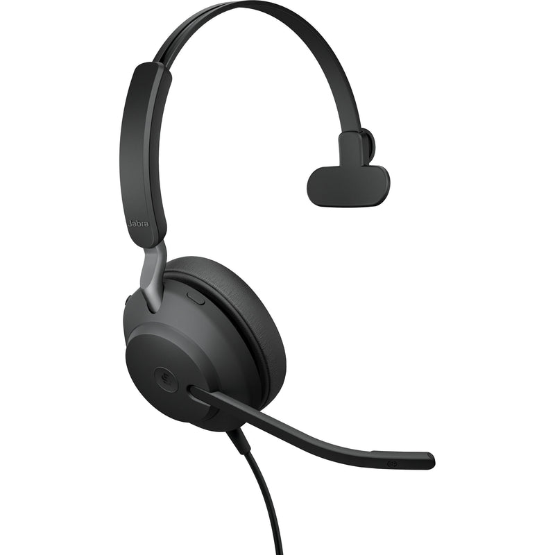 Jabra Evolve2 40 Mono Wired On-Ear Headset (Unified Communication, USB Type-C, Black)