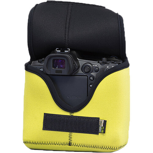 LensCoat BodyBag R Camera Cover for Canon R/R5/R6 with Optional Grip (Yellow)