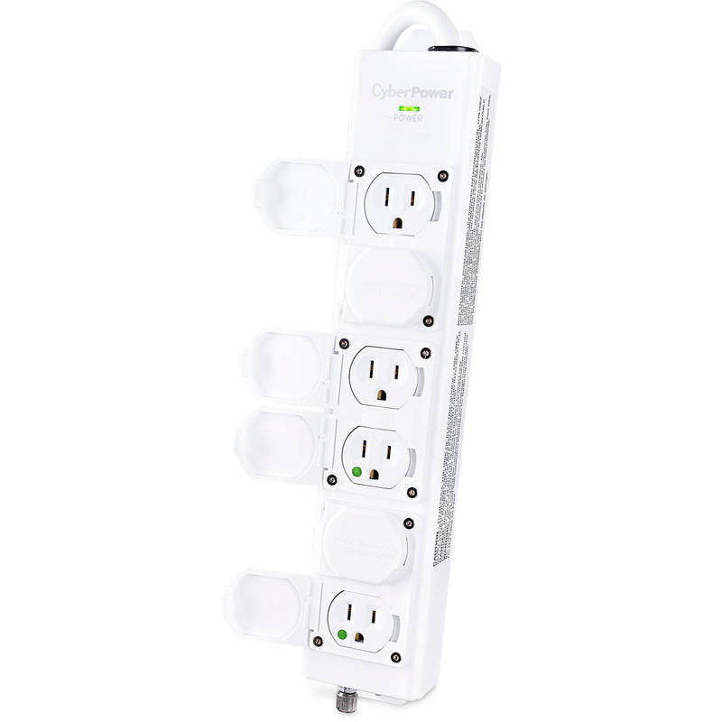 CyberPower 6-Outlet Medical-Grade Power Strip (White)